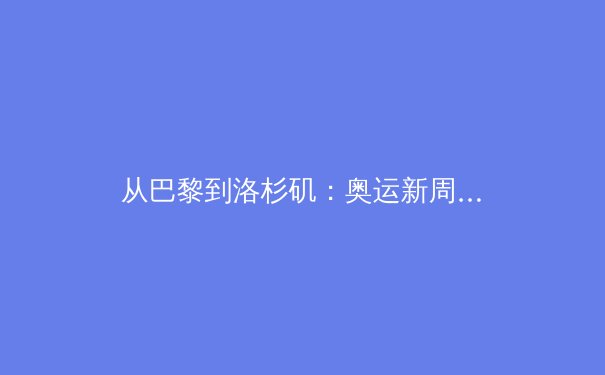 从巴黎到洛杉矶：奥运新周期下的中国体育战略转型与价值重塑 - 4